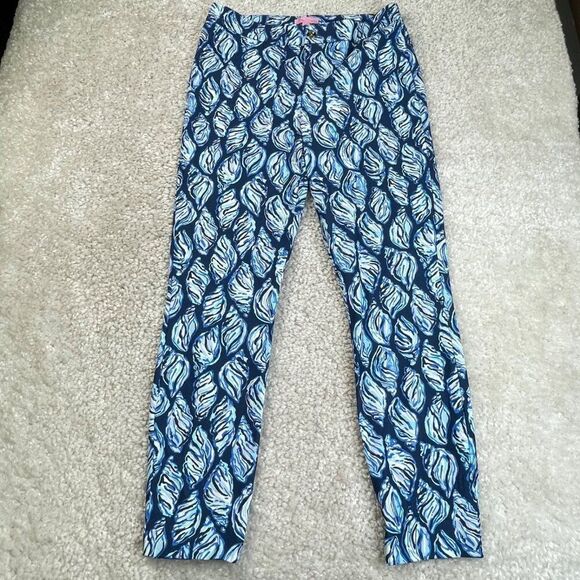 Lilly Pulitzer Keliani Stretch Pant High Tide Navy Blue - Picture 2 of 11